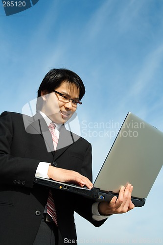 Image of Working businessman