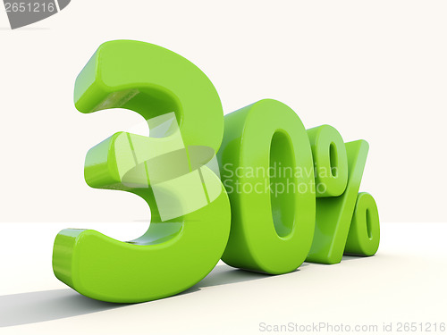 Image of 30% percentage rate icon on a white background