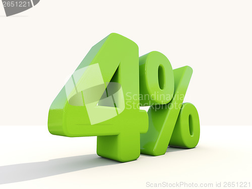 Image of 4% percentage rate icon on a white background