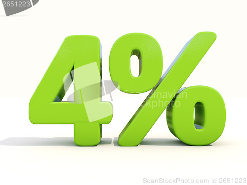 Image of 4% percentage rate icon on a white background