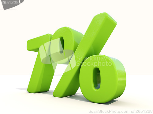 Image of 7% percentage rate icon on a white background