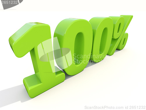 Image of 100% percentage rate icon on a white background