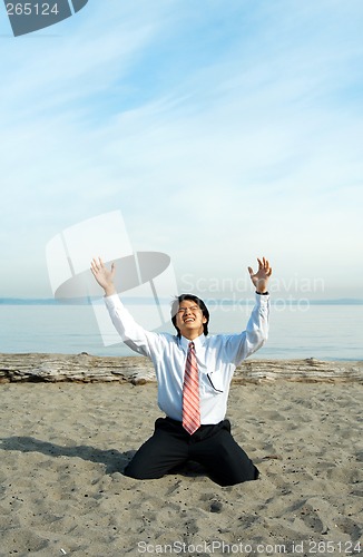 Image of Stressed businessman