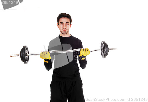 Image of Man weight lifting.