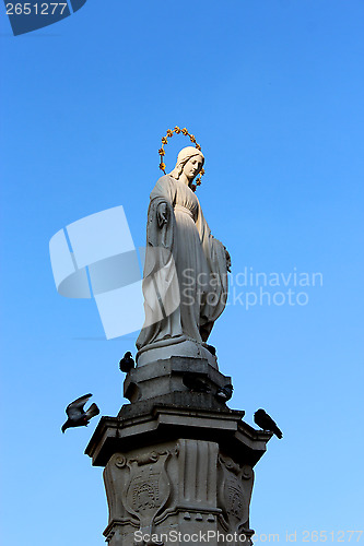 Image of sculpture of God's mother Maria in Lvov