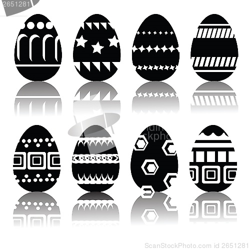 Image of silhouettes of easter eggs