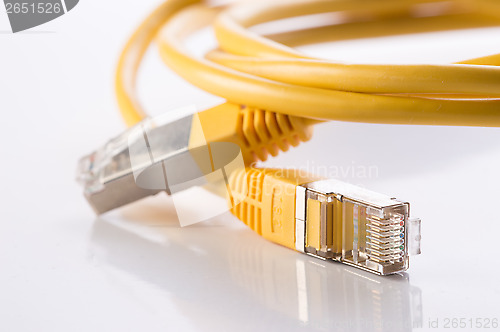 Image of Yellow FTP cable