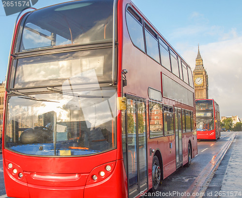 Image of Red bus in london