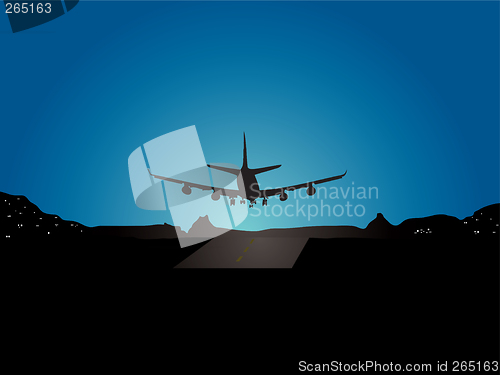 Image of plane landing