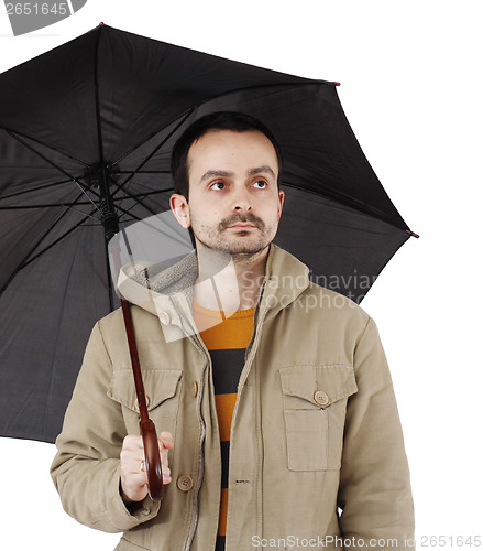 Image of Man with umbrella