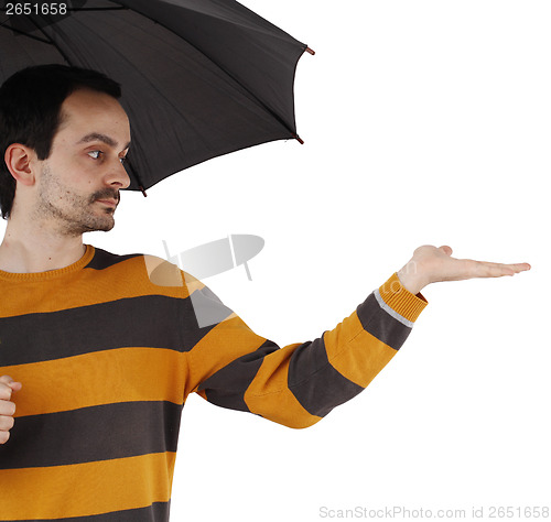 Image of Man with umbrella