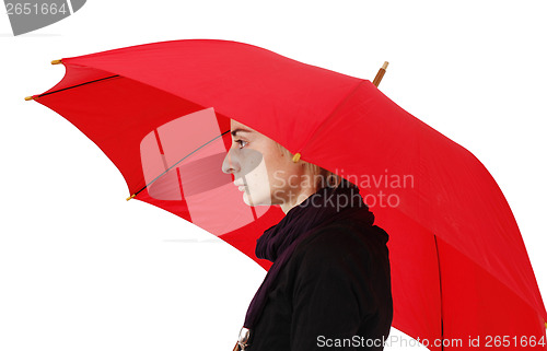 Image of Woman with umbrella