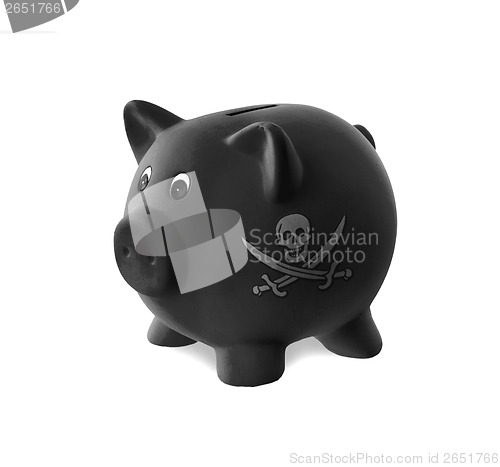 Image of Ceramic piggy bank with painting