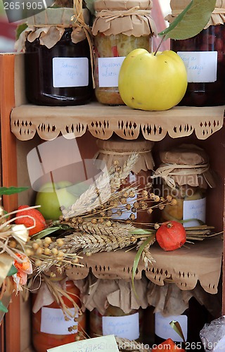 Image of Shelf with homemade jam