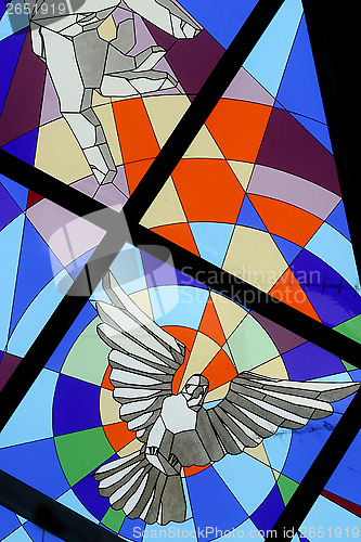 Image of Holy Spirit Bird, stained glas