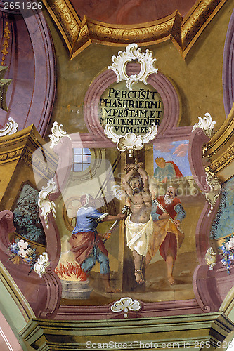 Image of Scenes from the life of Saint Ignatius of Loyola, image on church ceiling
