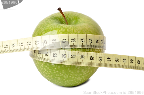 Image of Apple and measuring tape
