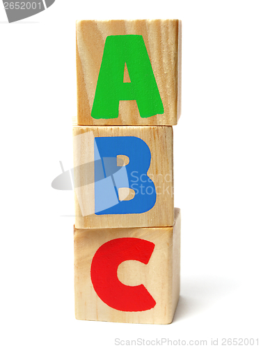 Image of Wooden blocks with ABC letters