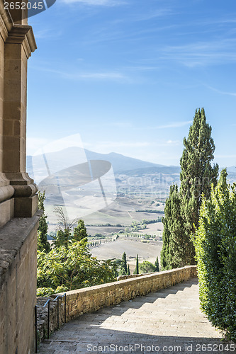 Image of Stairs in Pienza