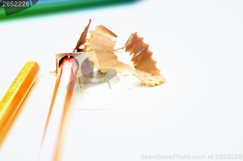 Image of Pencils and sharpener