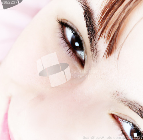 Image of Beautiful young woman face. 