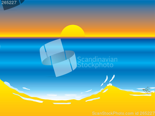 Image of beach sunset