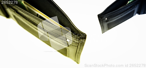 Image of Black leather wallet