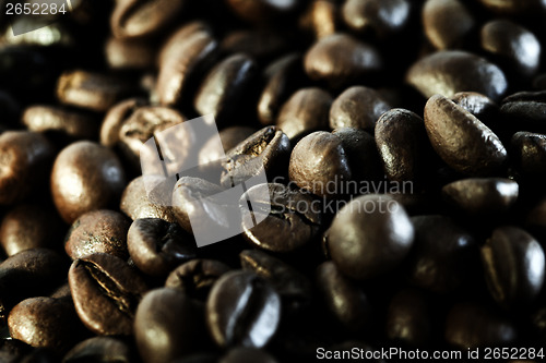 Image of Fragrant fried coffee beans 