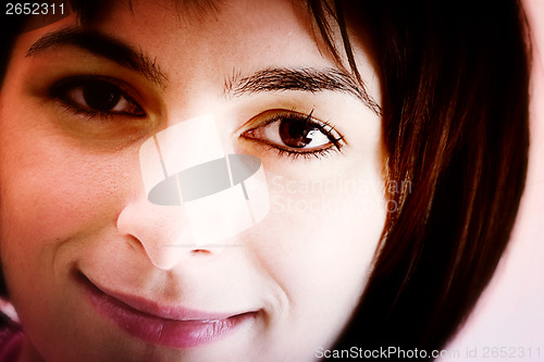 Image of Beautiful young woman face. 