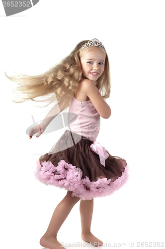 Image of Little girl dancing in studio