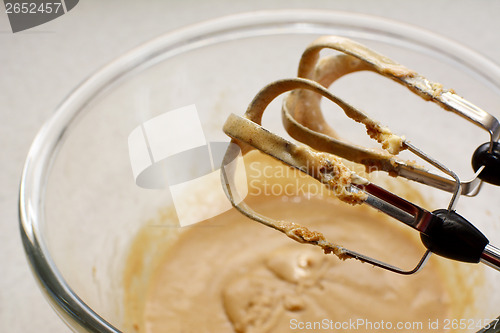 Image of Beaters with cookie dough batter