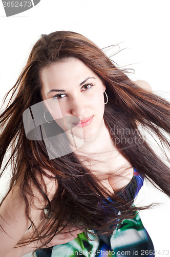 Image of Beautiful brunette female