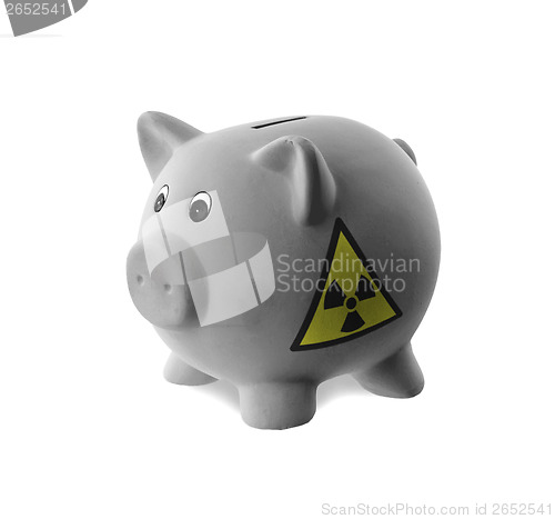 Image of Ceramic piggy bank with painting