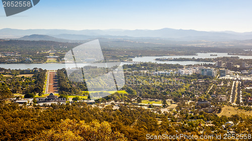 Image of Aerial view over Canberra