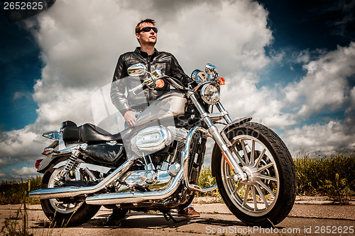 Image of Biker on the road