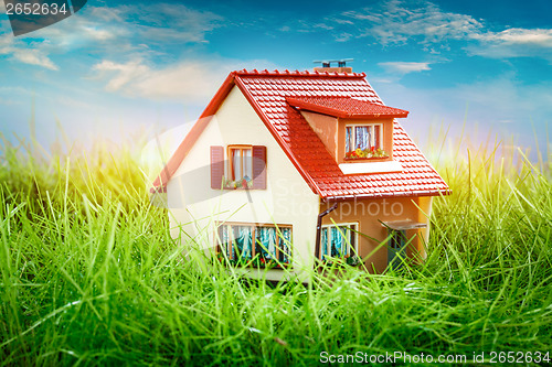 Image of House on the green grass