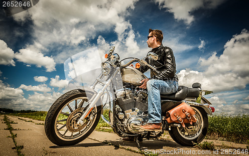 Image of Biker on the road