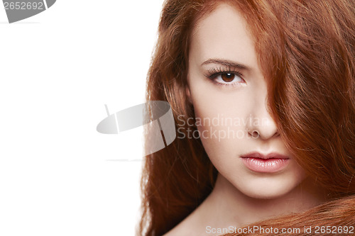 Image of Beautiful woman with red hair