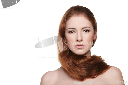 Image of Beautiful woman with red hair