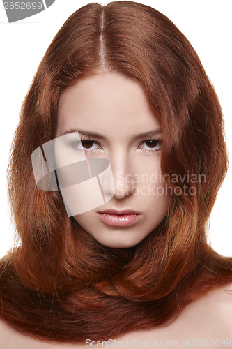 Image of Beautiful woman with red hair