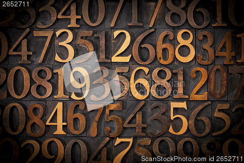 Image of wood number background