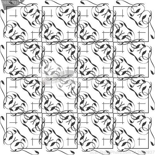 Image of abstract seamless monochrome pattern