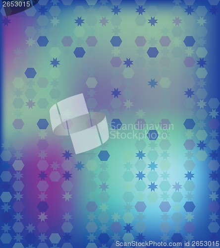 Image of Abstract background of the hexagon and star
