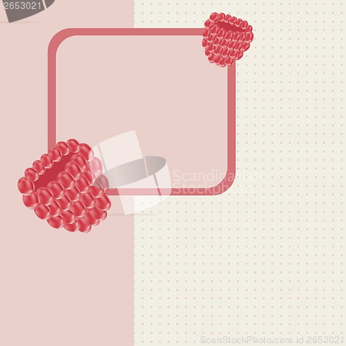 Image of background raspberry greeting card