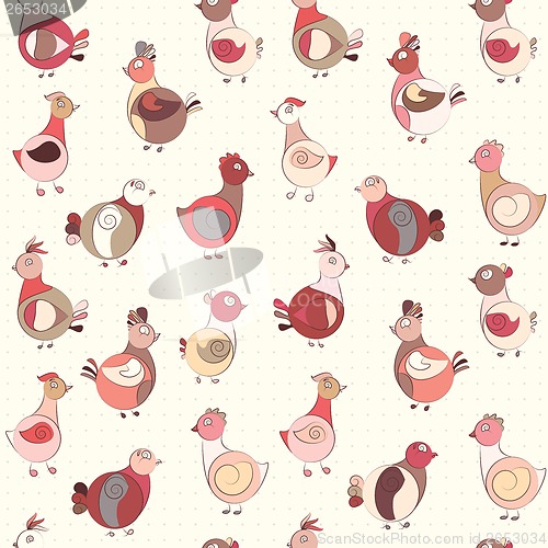 Image of abstract turkey bird, chicken and pigeon