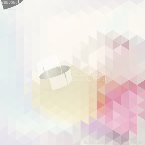 Image of abstract background  triangles with pink ribbon