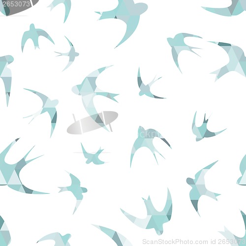 Image of Seamless texture with the swallows