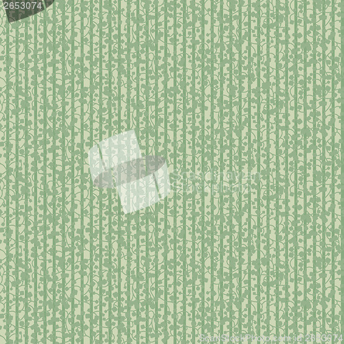 Image of seamless texture with stripes and abstract plants