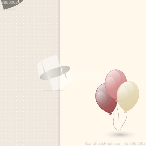 Image of Greeting card with balloon