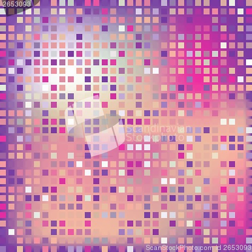 Image of pink square, mosaic effect